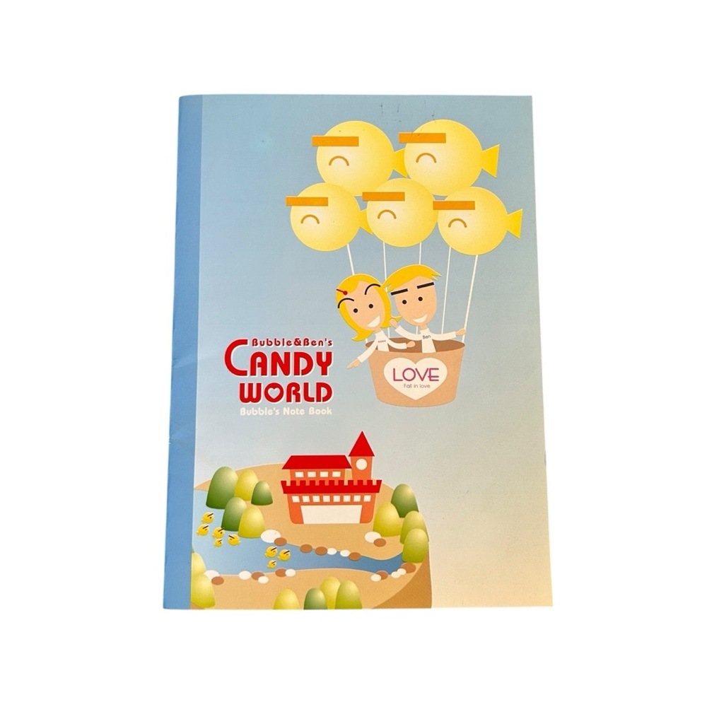 Vintage 90s Bubble & Ben’s Candy World Notebook Y2K Cute Asian Stationary Kawaii